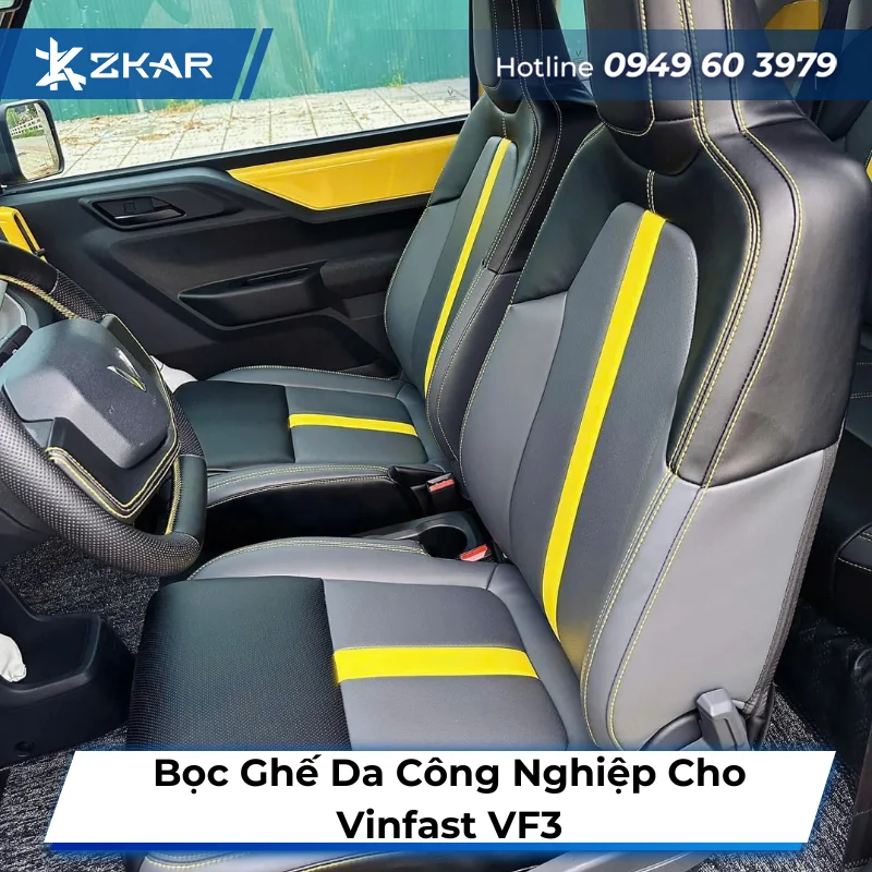 Địa chỉ Bọc ghế da công nghiệp cho Vinfast VF3 uy tín tại TP. Hồ Chí Minh