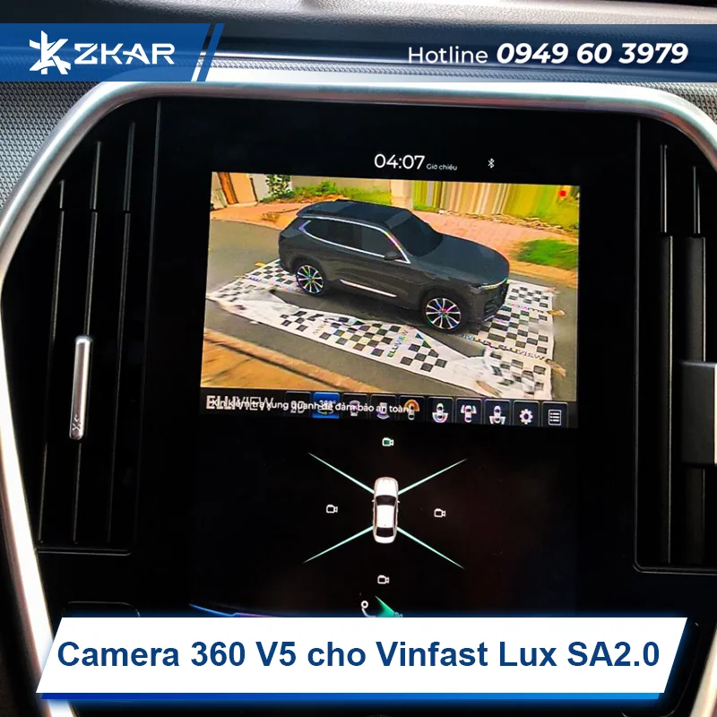 Gắn camera 360 elliview chính hãng cho Vinfast Lux SA2.0 tại TPHCM