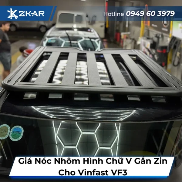 Giá nóc nhôm hình chữ V gắn zin cho Vinfast VF3