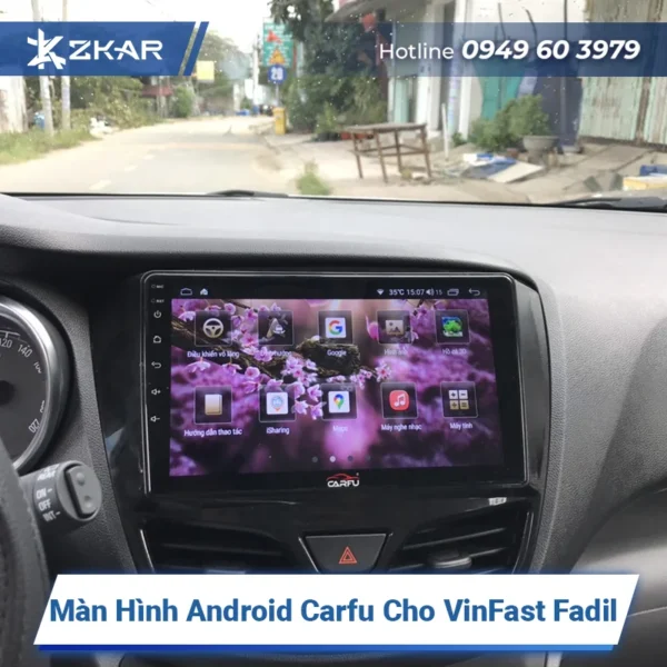 Màn hình android Carfu chính hãng cho Vinfast Fadil