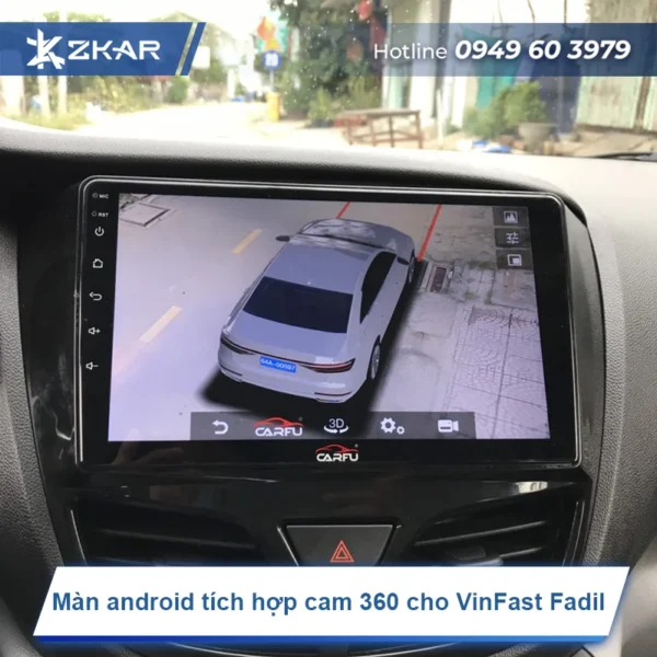 Màn hình android tích hợp camera 360 Carfu chính hãng