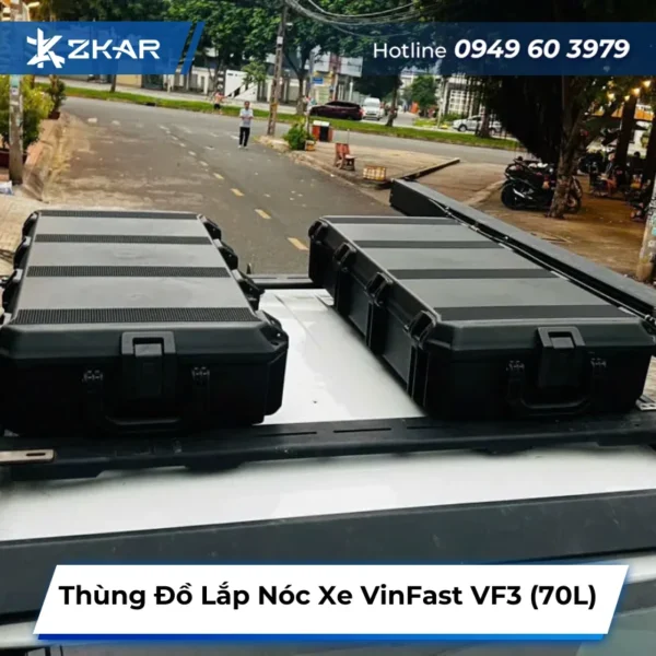 Thùng Đồ Lắp Nóc Xe VinFast VF3 (70L)