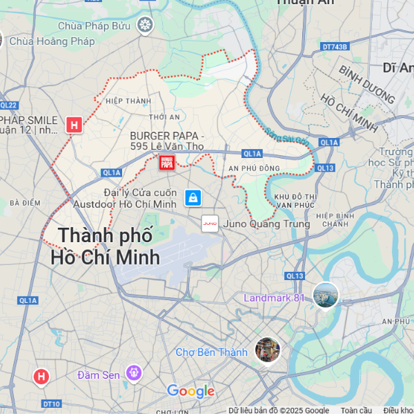 Vị Trí Quận 12 Trên Google Maps