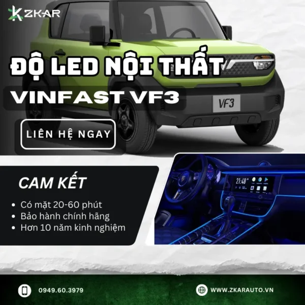 Độ LED Viền Nội Thất Cho Xe Vinfast VF3 Tại TPHCM