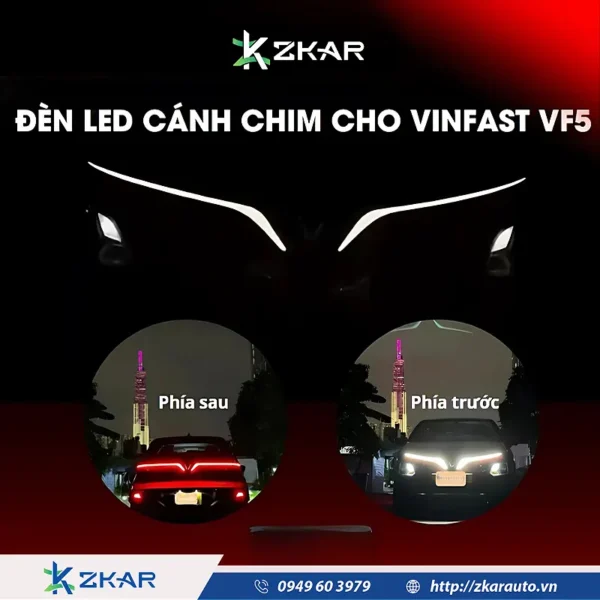 Độ Đèn LED Cánh Chim Cho VinFast VF5 Tại TPHCM