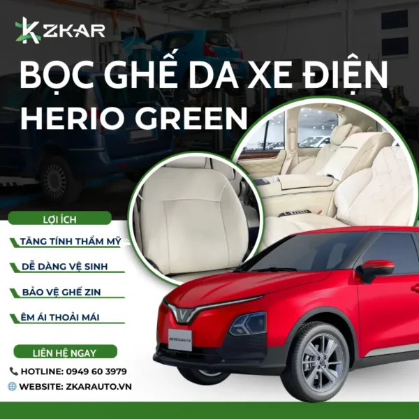 Bọc Ghế Da Xe VinFast Herio Green