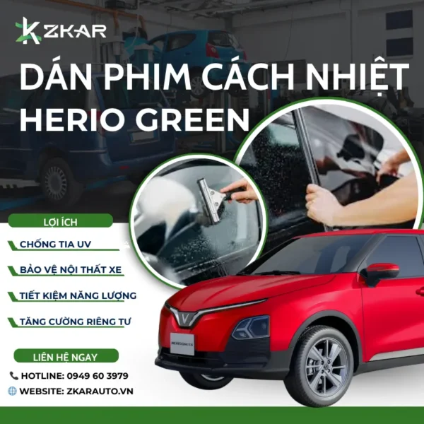 Dán Phim Cách Nhiệt Xe VinFast Herio Green
