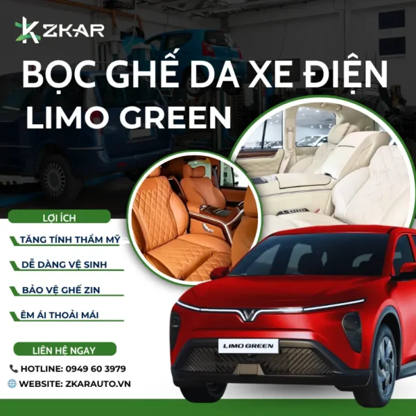 Bọc Ghế Da Xe VinFast Limo Green