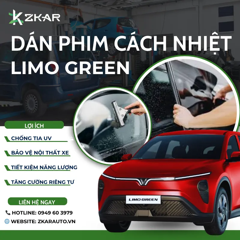 Dán Phim Cách Nhiệt Xe VinFast Limo Green