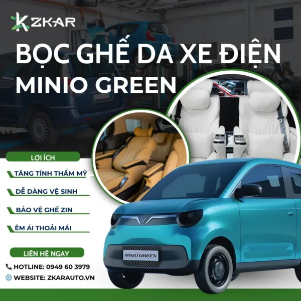 Bọc Ghế Da Xe VinFast Minio Green