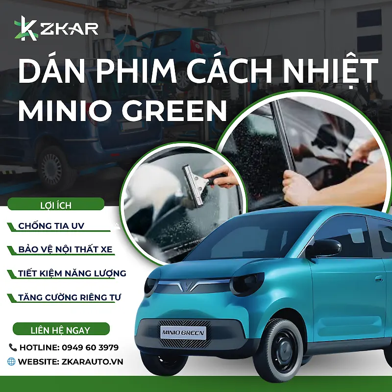 Dán Phim Cách Nhiệt Xe VinFast Minio Green