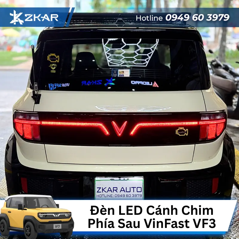 Đèn LED Cánh Chim Phía Sau Cho VinFast VF3
