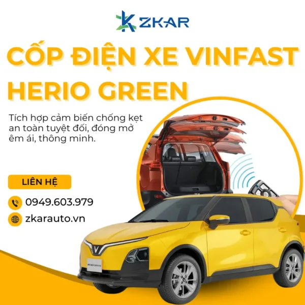 Gắn Cốp Điện Cho Xe Điện VinFast Herio Green
