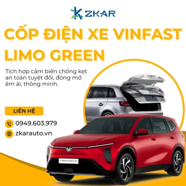 Gắn Cốp Điện Cho Xe Điện VinFast Limo Green
