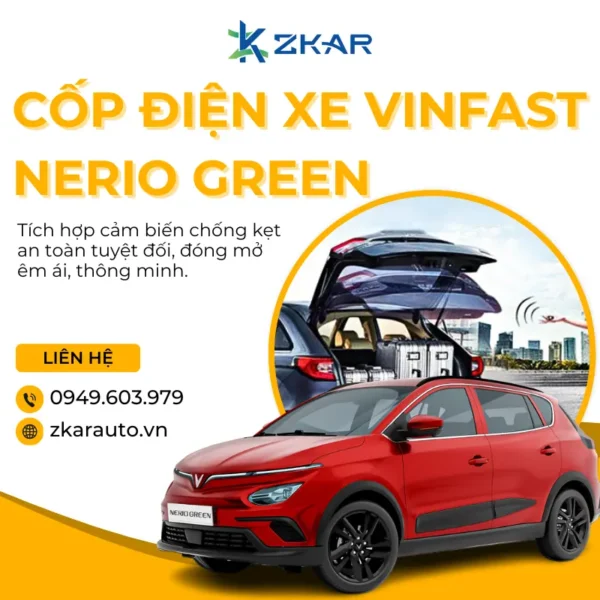 Gắn Cốp Điện Cho Xe Điện VinFast Nerio Green