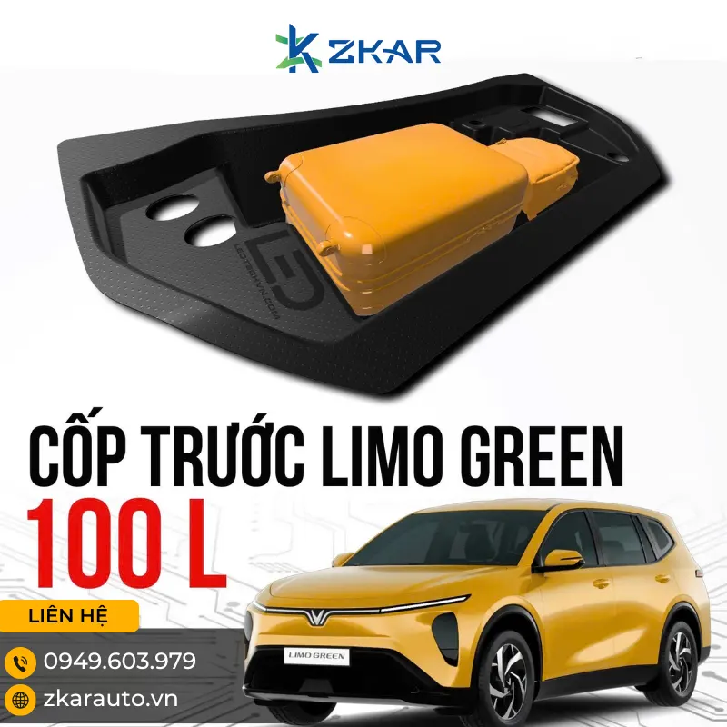 Địa chỉ lắp cốp đựng đồ phía trước 100l uy tín cho xe điện limo green