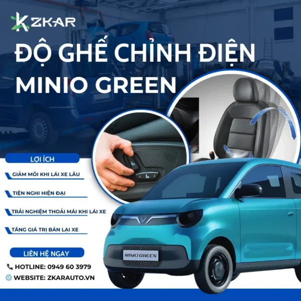 Lắp Ghế Chỉnh Điện Xe Vinfast Minio Green