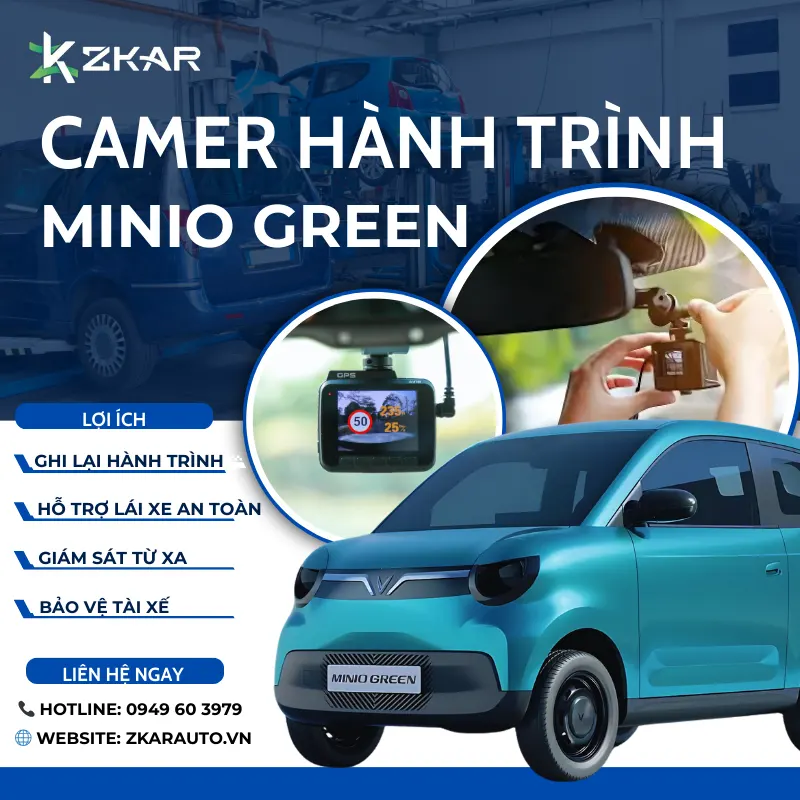 Gắn Camera Hành Trình Cho Xe Vinfast Minio Green