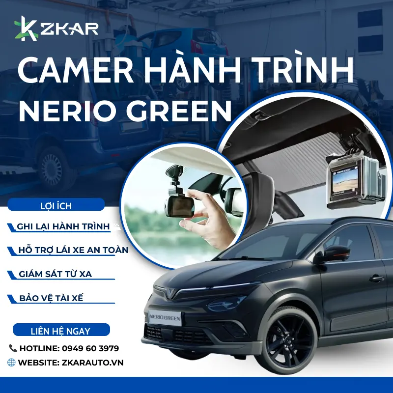 Gắn Camera Hành Trình Cho Xe Vinfast Nerio Green