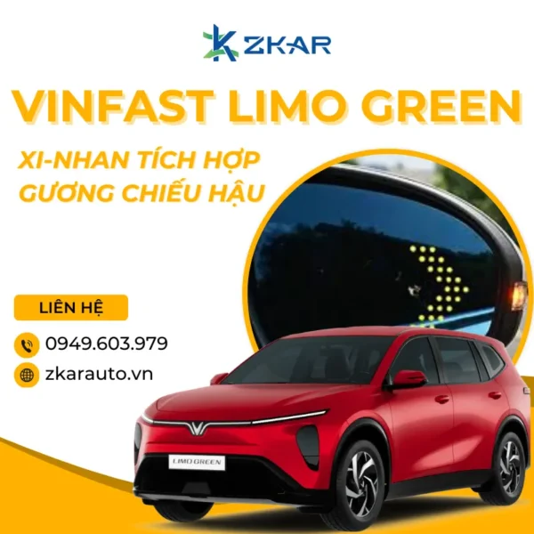 Lắp Gương Điện Tích Hợp Xi-Nhan xe VinFast Limo Green