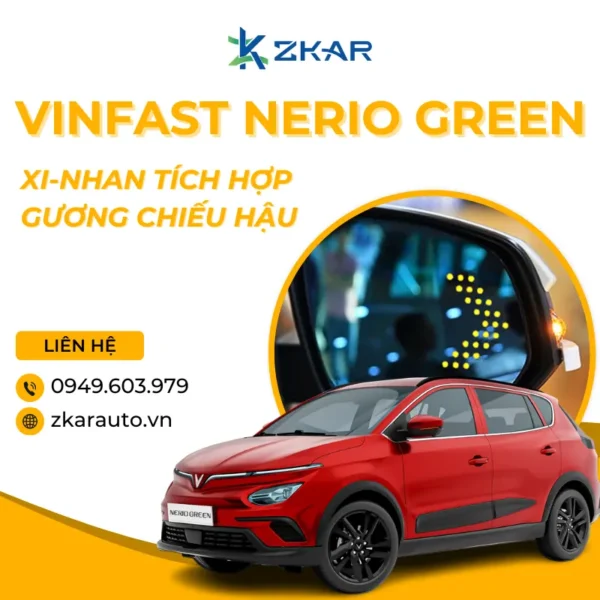 Lắp gương điện tích hợp xi nhan xe vinfast nerio green