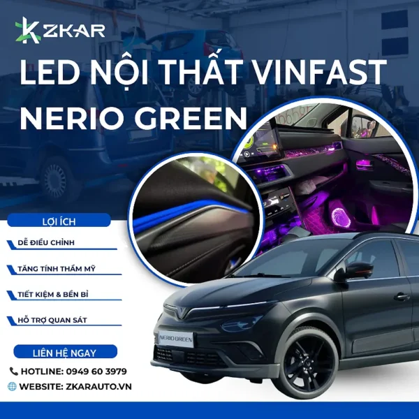 Độ Led Nội Thất Xe Điện Vinfast Nerio Green