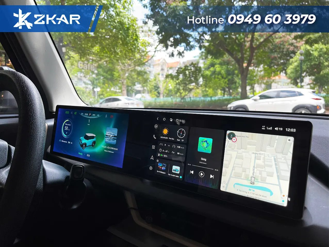 Màn hình android cho vinfast limo green duomax màn hình đôi 2in1