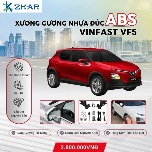 Gương Gập Điện Xe VinFast VF5 - Nhựa Đúc ABS