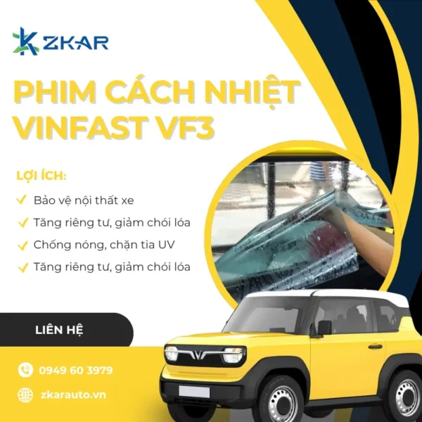 Dán Phim Cách Nhiệt Xe Vinfast VF3